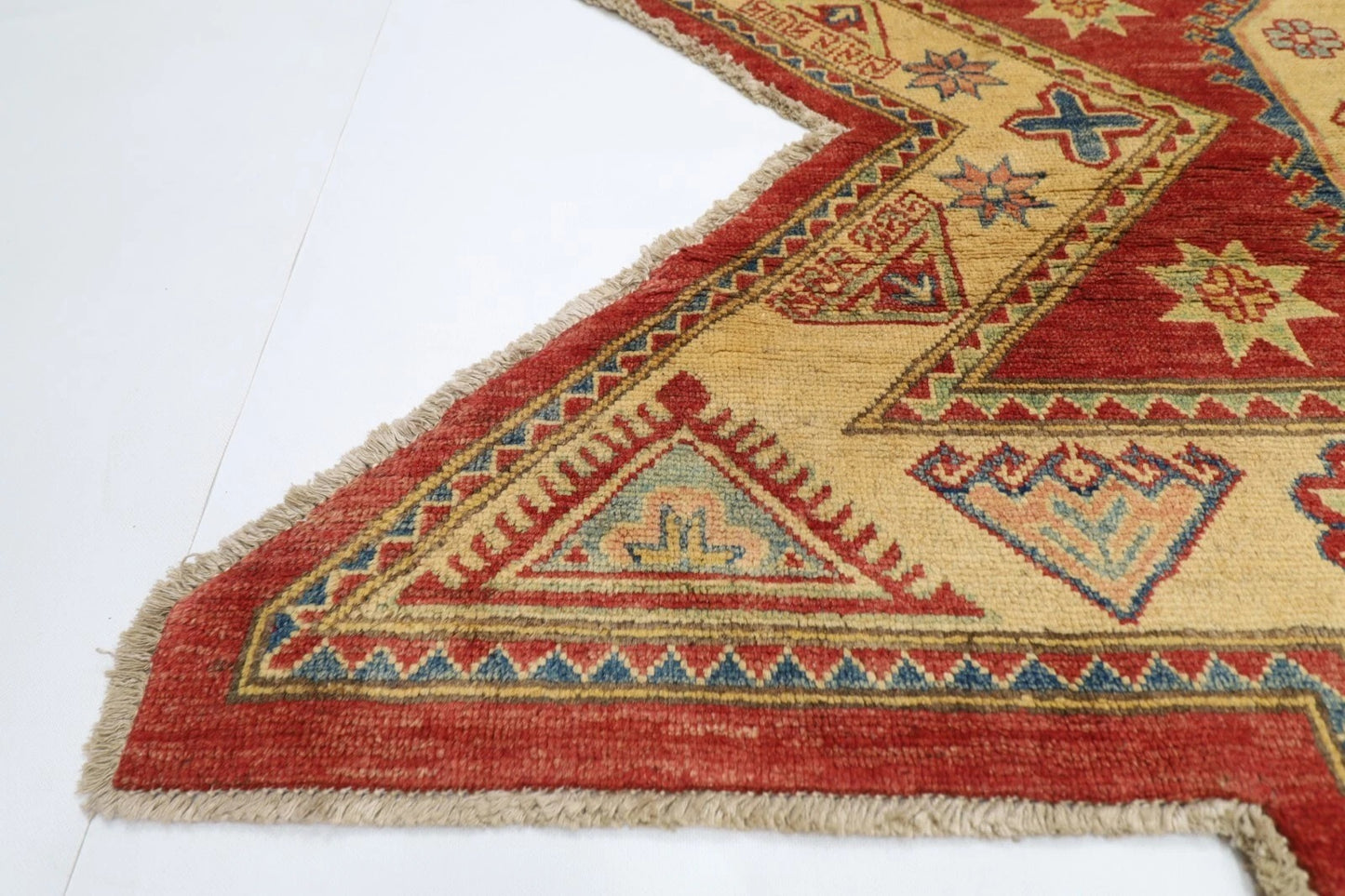 200 x 200 cm | Kazak Afghan Tribal Hand Knotted Wool Carpet