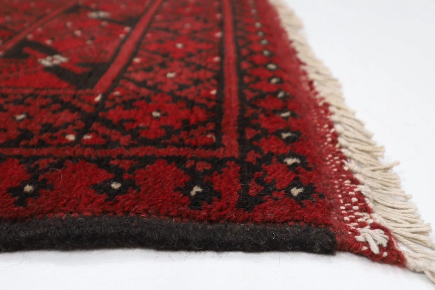 168 x 244 cm | Akja Bokhara Afghan Tribal Hand Knotted Veg Dye Wool Carpet