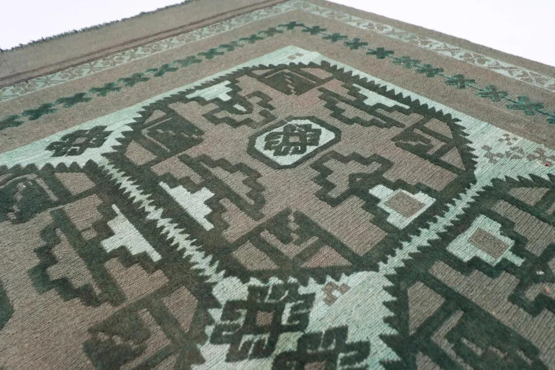 182 x 264 cm | Barjesta Flat Weaved Afghan Tribal Hand Knotted Over dye Wool Carpet Kilim