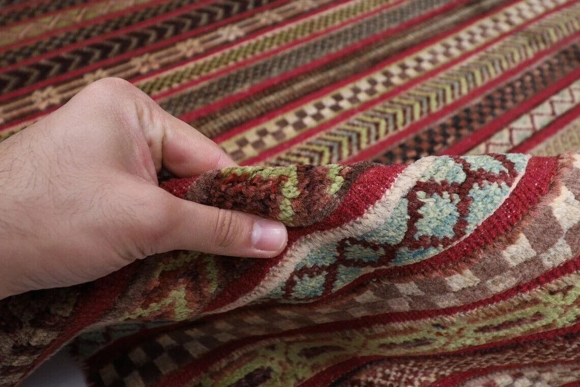 198 x 295 cm | Gabbeh Afghan Tribal Hand Knotted Carpet