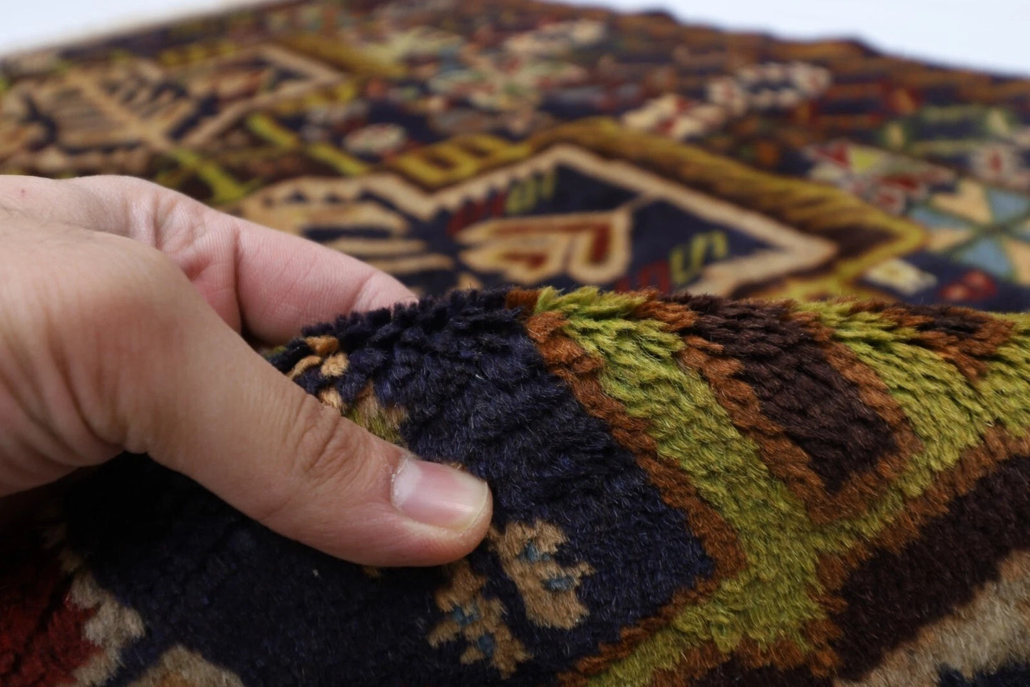 113 x 190 cm | Baluch Afghan Tribal Hand Knotted Veg Dye Wool carpet