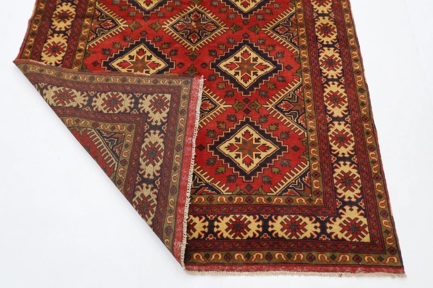 155 x 212 cm | Tribal Hand Knotted Veg Dye Wool Carpet