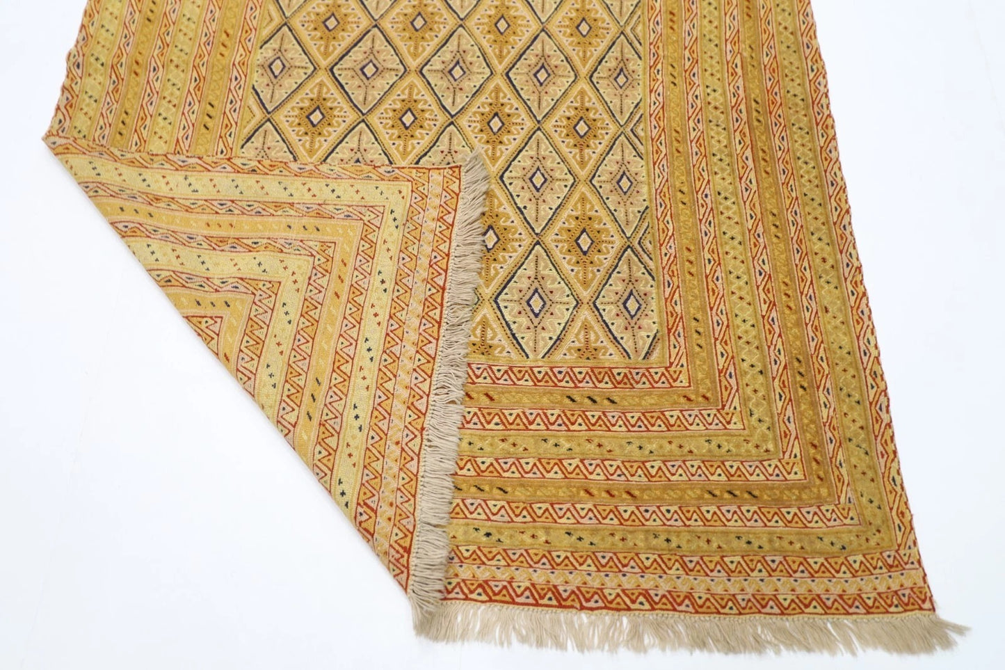 152 x 195 cm | Accent Afghan Tribal Hand Knotted Veg Dye Wool Carpet
