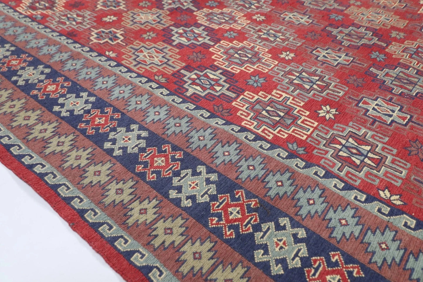 204 x 279 cm | Sumak Afghan Tribal Hand Knotted Kilim