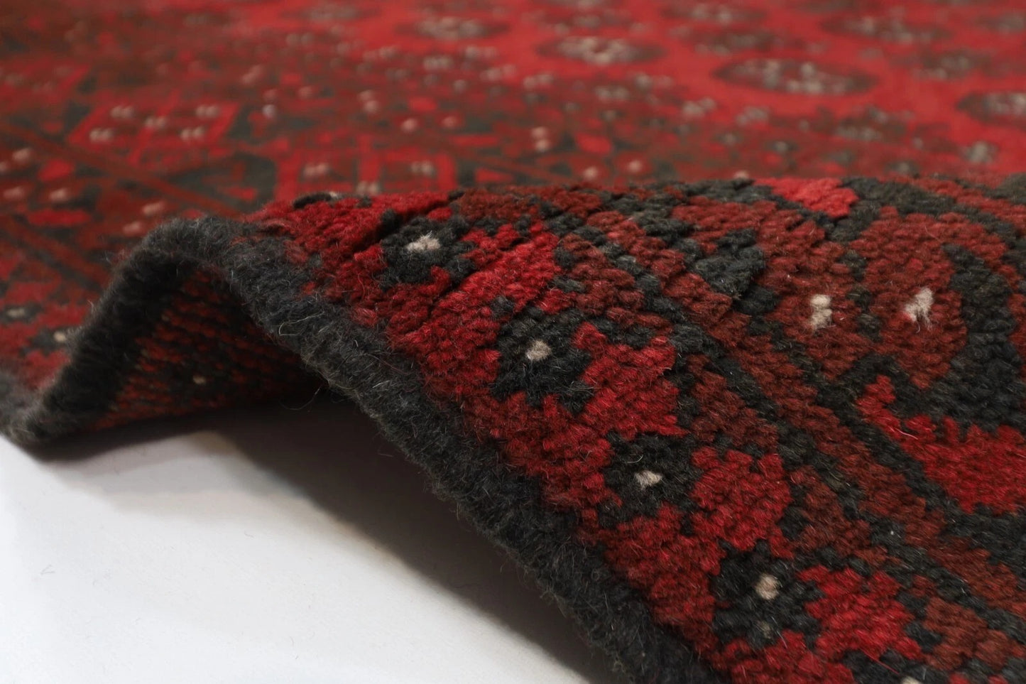 196 x 288 cm | Akja Bokhara Afghan Tribal Hand Knotted Carpet