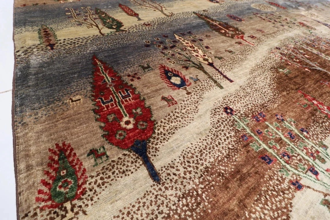 242 x 300 cm | Landscape Afghan Tribal Hand Knotted Carpet