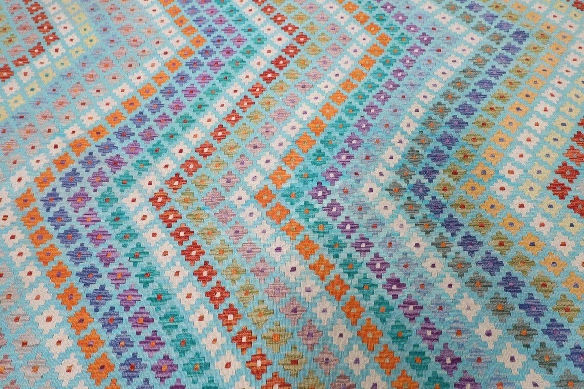 313 x 396 cm | Flat Weaved Afghan Tribal Hand Knotted Kilim