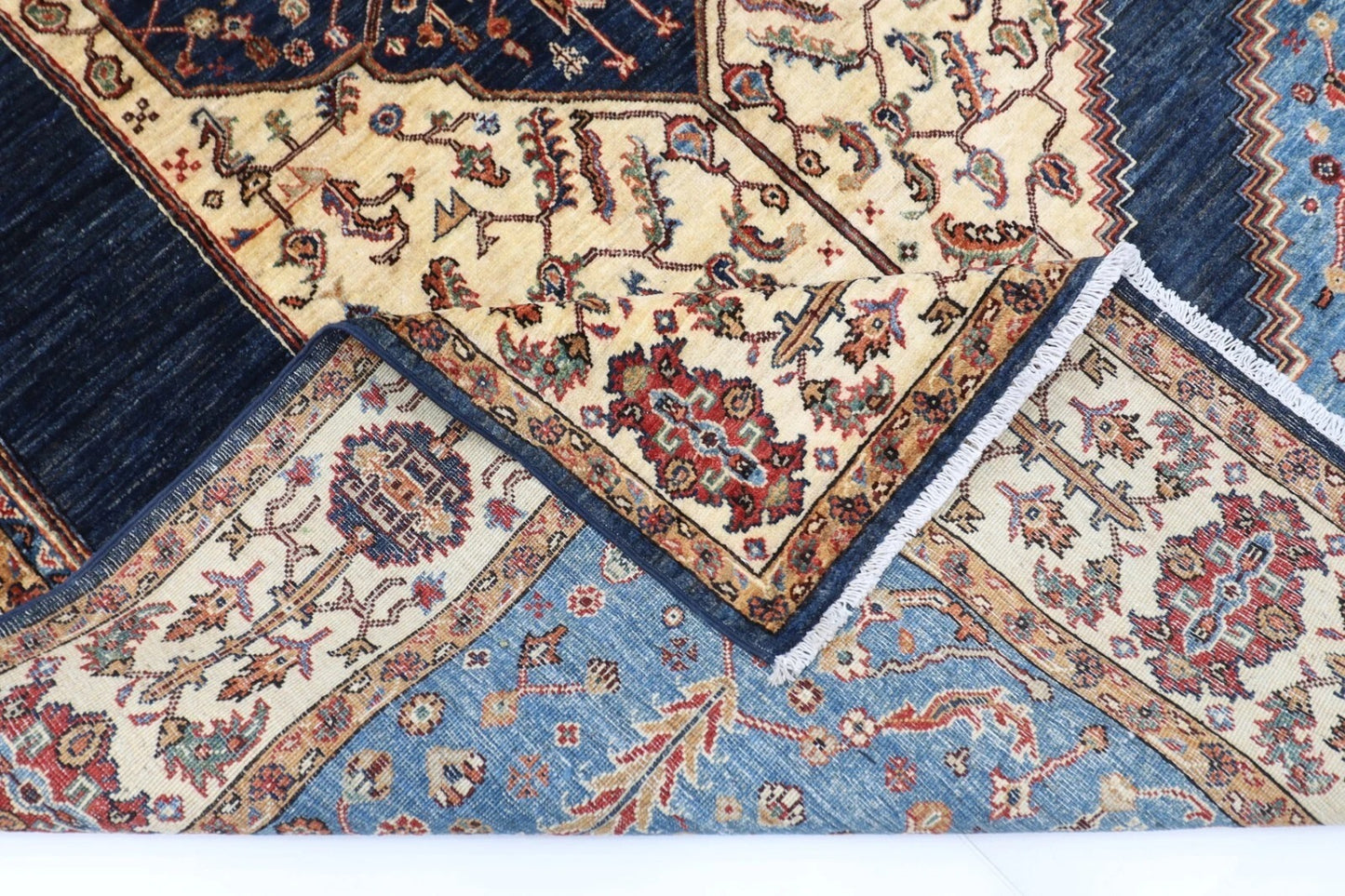 204 x 307 cm | Serapi Afghan Tribal Hand Knotted Carpet