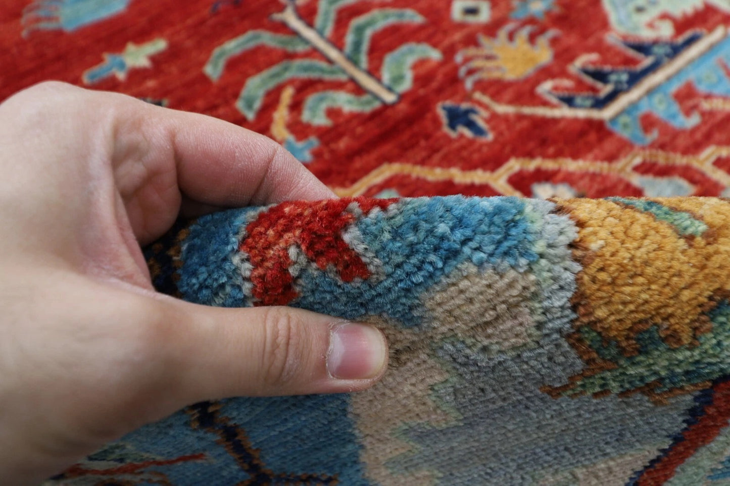 277 x 363 cm | Serapi Afghan Tribal Hand Knotted Carpet