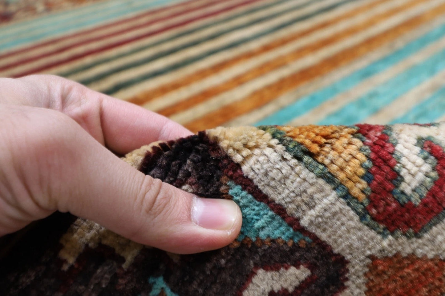 179 x 247 cm | Khorjun Afghan Tribal Hand Knotted Veg Dye Wool Carpet