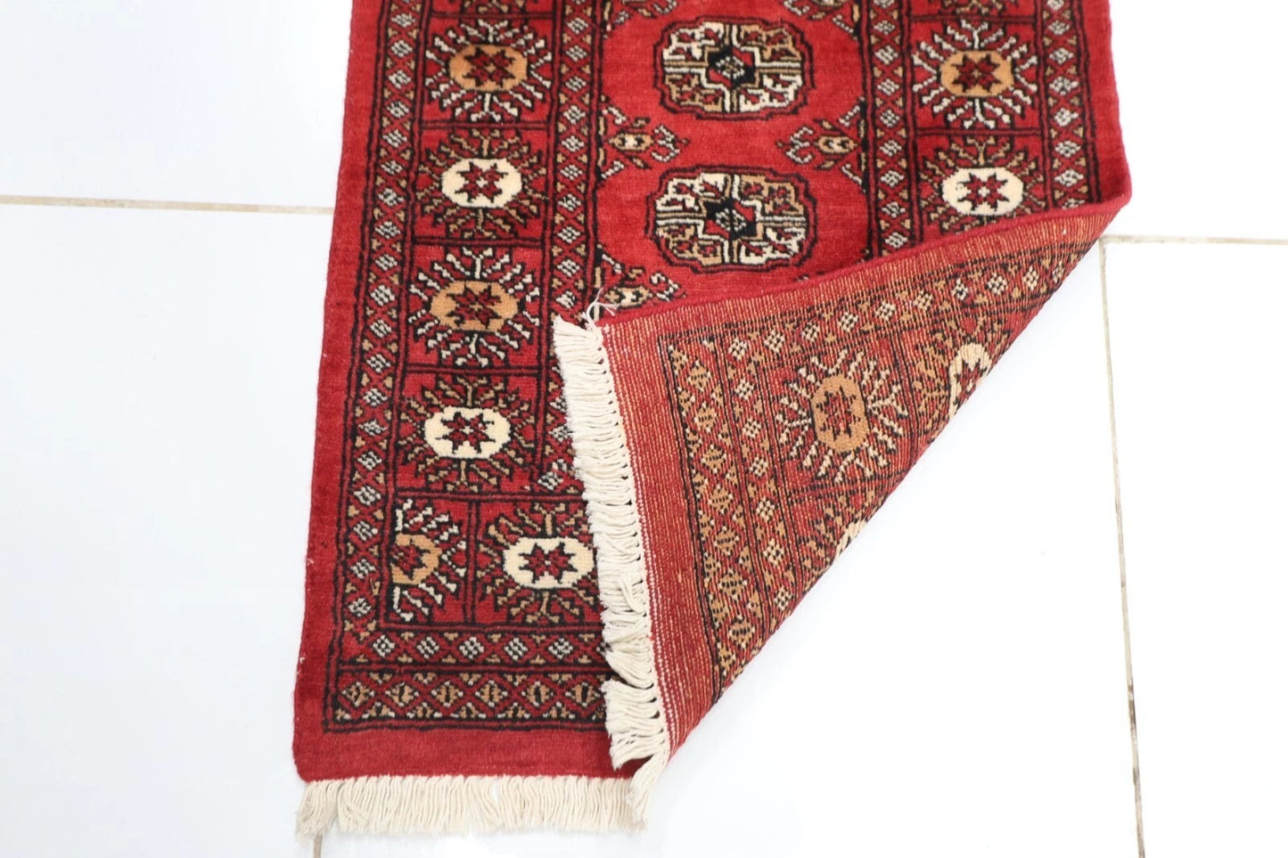65 x 192 cm | Bokhara Afghan Tribal Hand Knotted Wool Runner