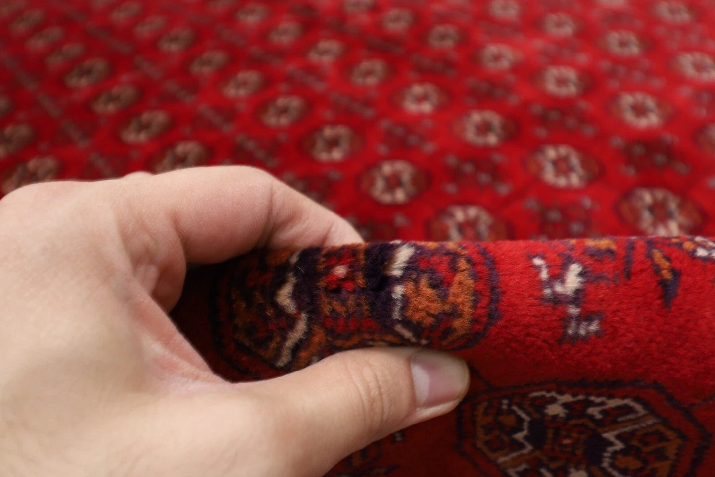 200 x 288 cm | Fine Mori Bokhara Afghan Tribal Hand Knotted Carpet