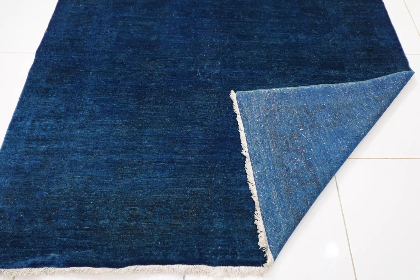 190 x 275 cm | Gabbeh Blue Afghan Tribal Hand Knotted Veg Dye Wool Carpet