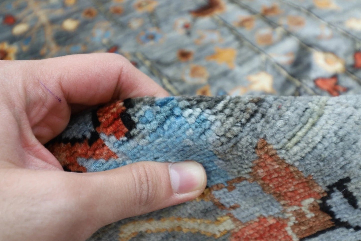 180 x 275 cm | Aryana Gray Afghan Tribal Hand Knotted Veg Dye Wool carpet