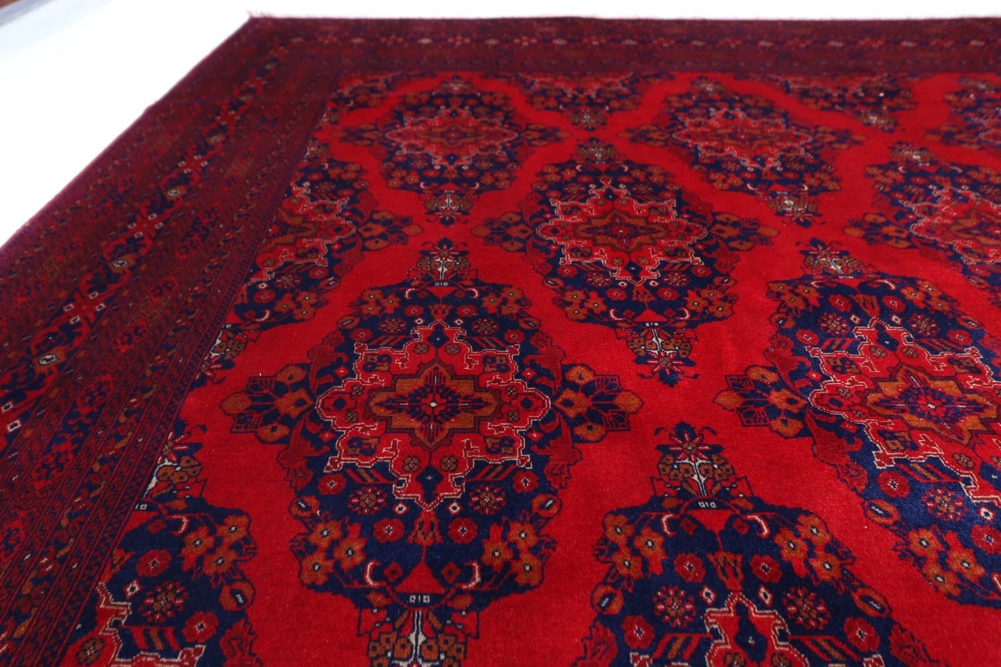 295 x 377 cm | Fine Belgic Afghan Tribal Hand Knotted Carpet