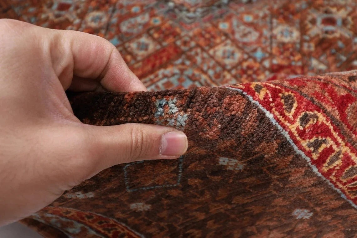 160 x 195 cm | Mamluk Afghan Tribal Hand Knotted Veg Dye Wool Carpet