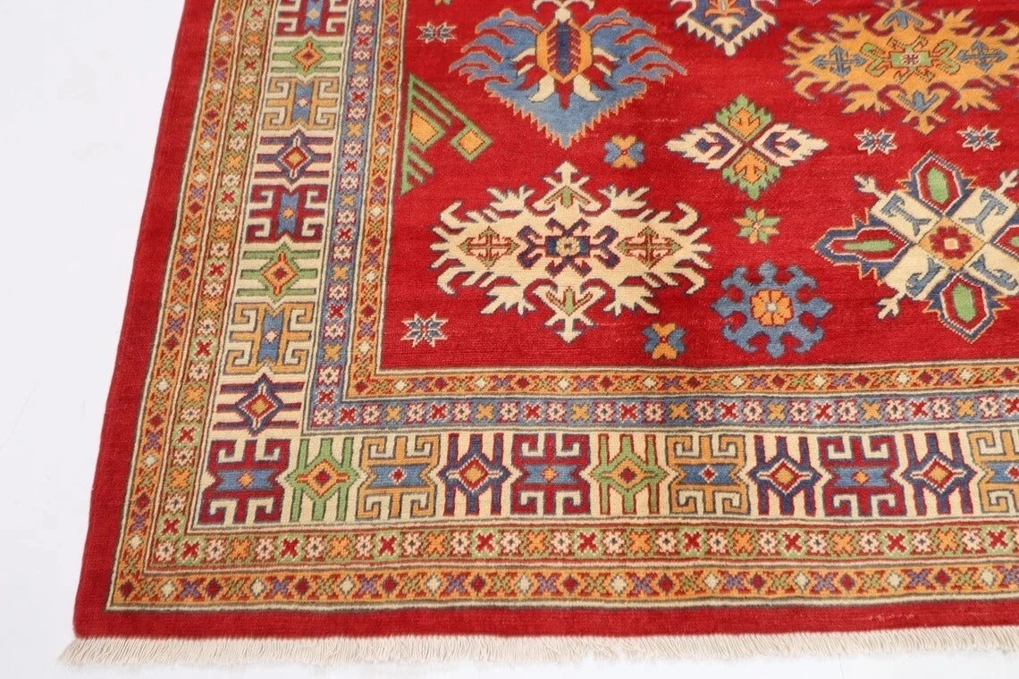 245 x 304 cm | Kazak Yakkish Afghan Tribal Hand Knotted Carpet