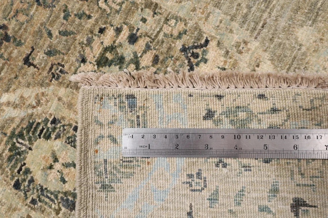 184 x 288 cm | Mamluk Gray Afghan Tribal Hand Knotted Veg Dye Wool Carpet