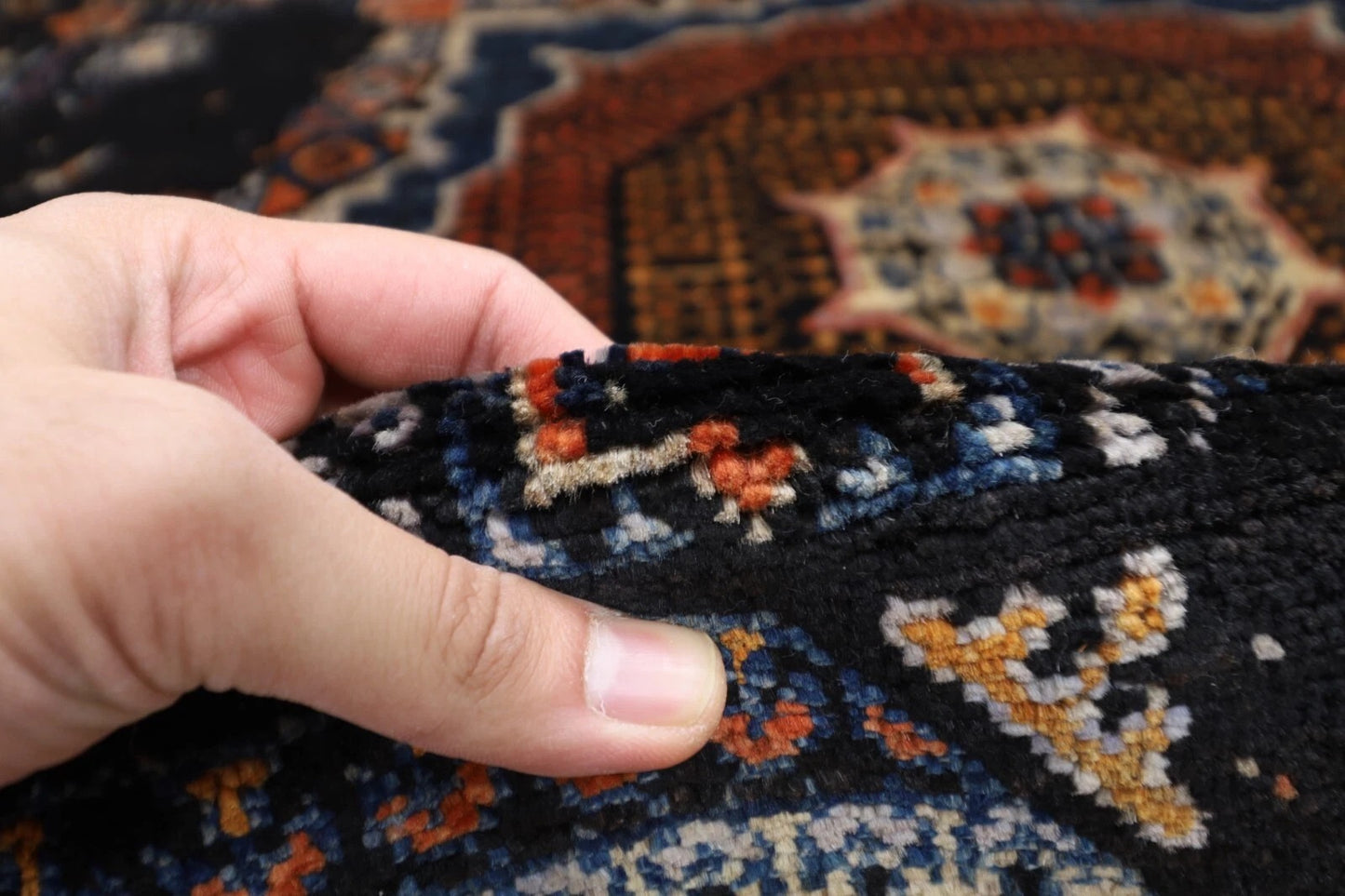 200 x 200 cm |Abstract Afghan Tribal Hand Knotted Wool Round Carpet