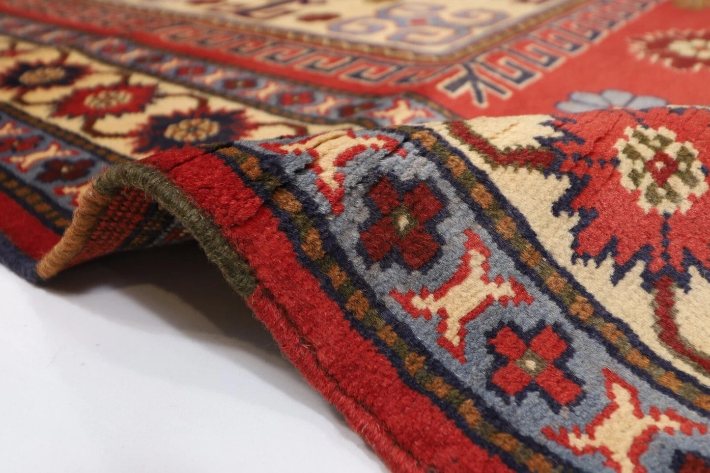 153 x 214 cm | Tribal Hand Knotted Veg Dye Wool Carpet