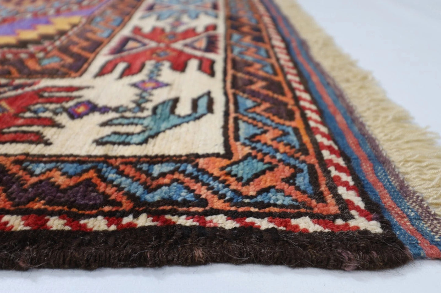 165 x 220 cm | Afghan Tribal Hand Knotted Veg Dye Wool carpet