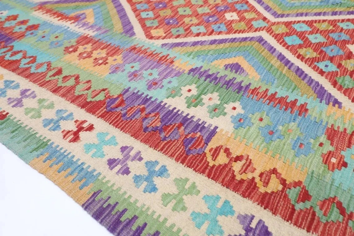 201 x 301 cm | Flat Weaved Afghan Tribal Hand Knotted Kilim