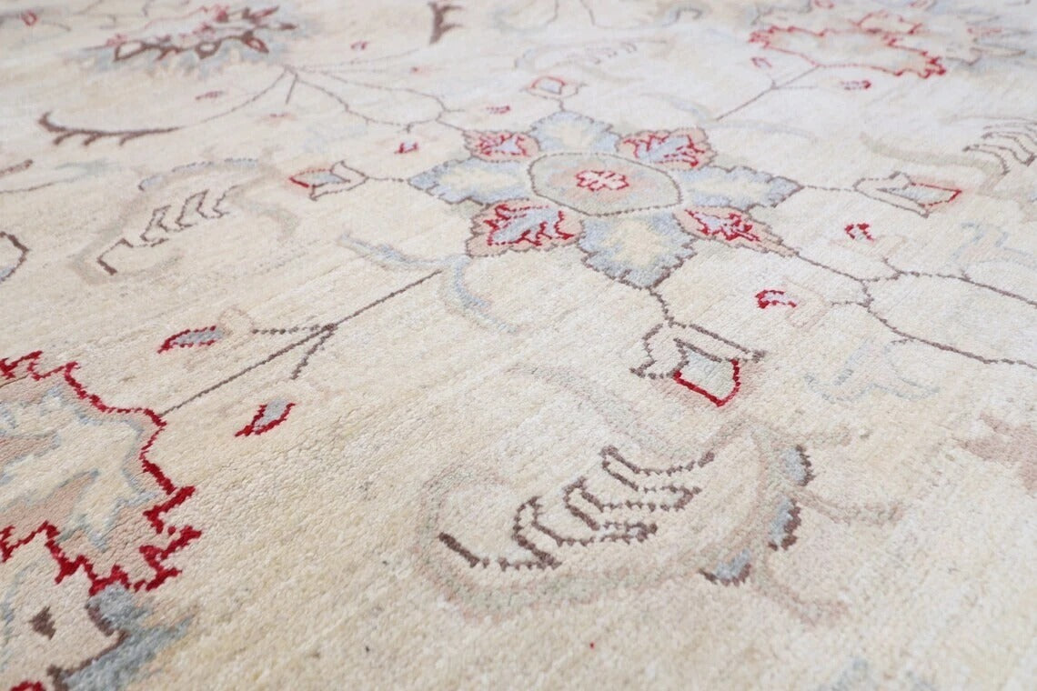 303 x 418 cm | Chobi Beige Afghan Tribal Hand Knotted Carpet