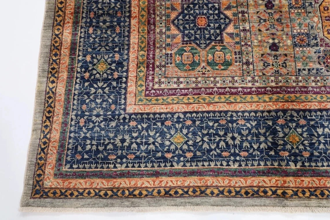 250 x 295 cm | Mamluk Afghan Tribal Hand Knotted Carpet