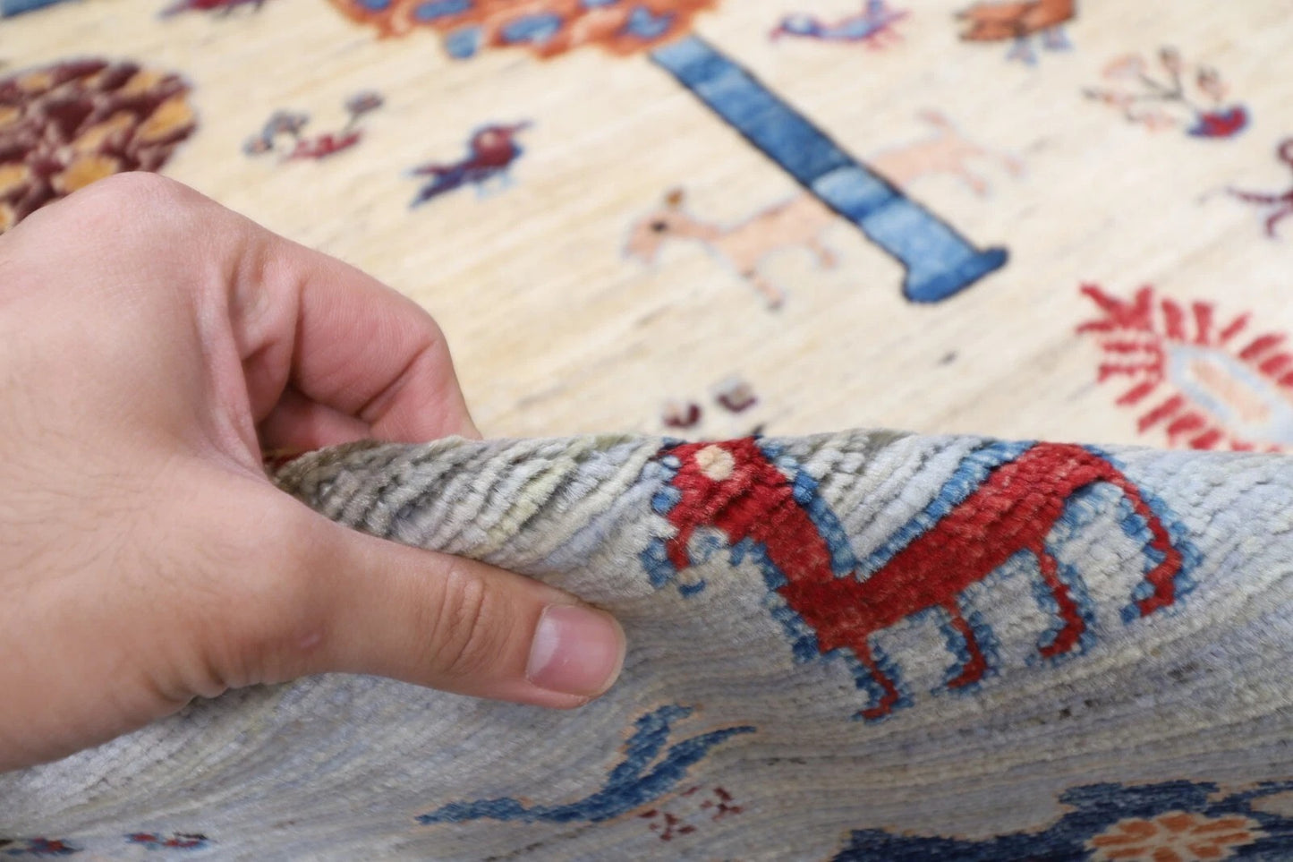 245 x 300 cm | Landscape Afghan Tribal Hand Knotted Carpet