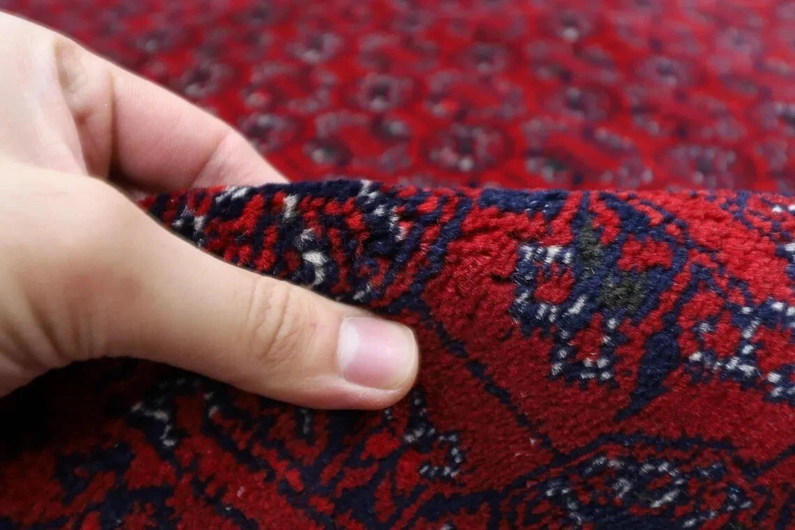 199 x 298 cm | Bokhara Afghan Tribal Hand Knotted Carpet