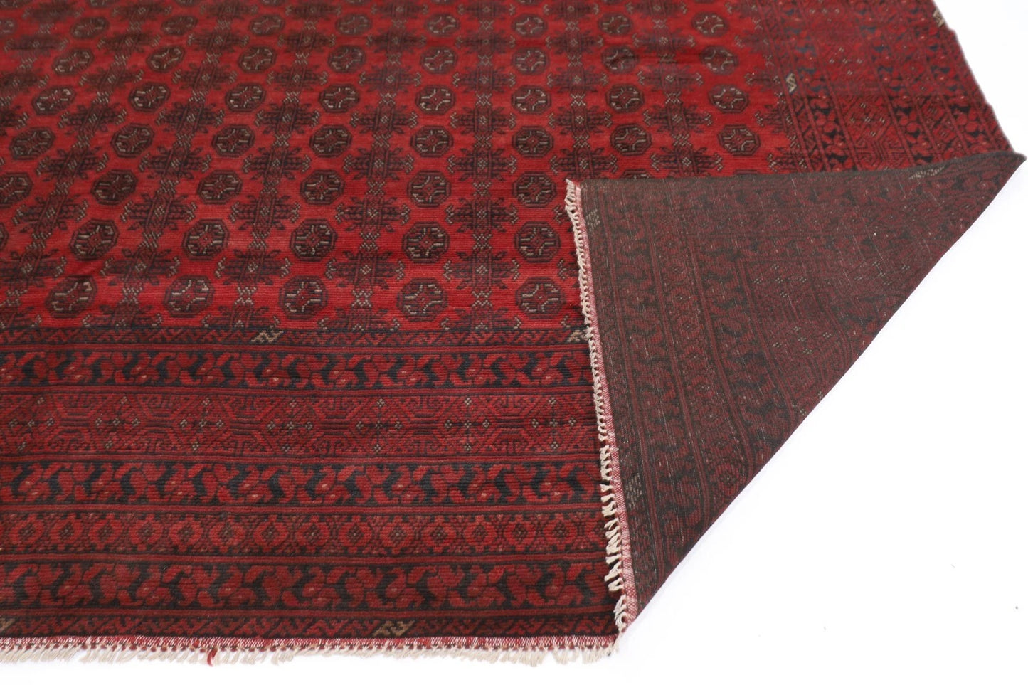299 x 373 cm | Bokhara Afghan Tribal Hand Knotted Carpet