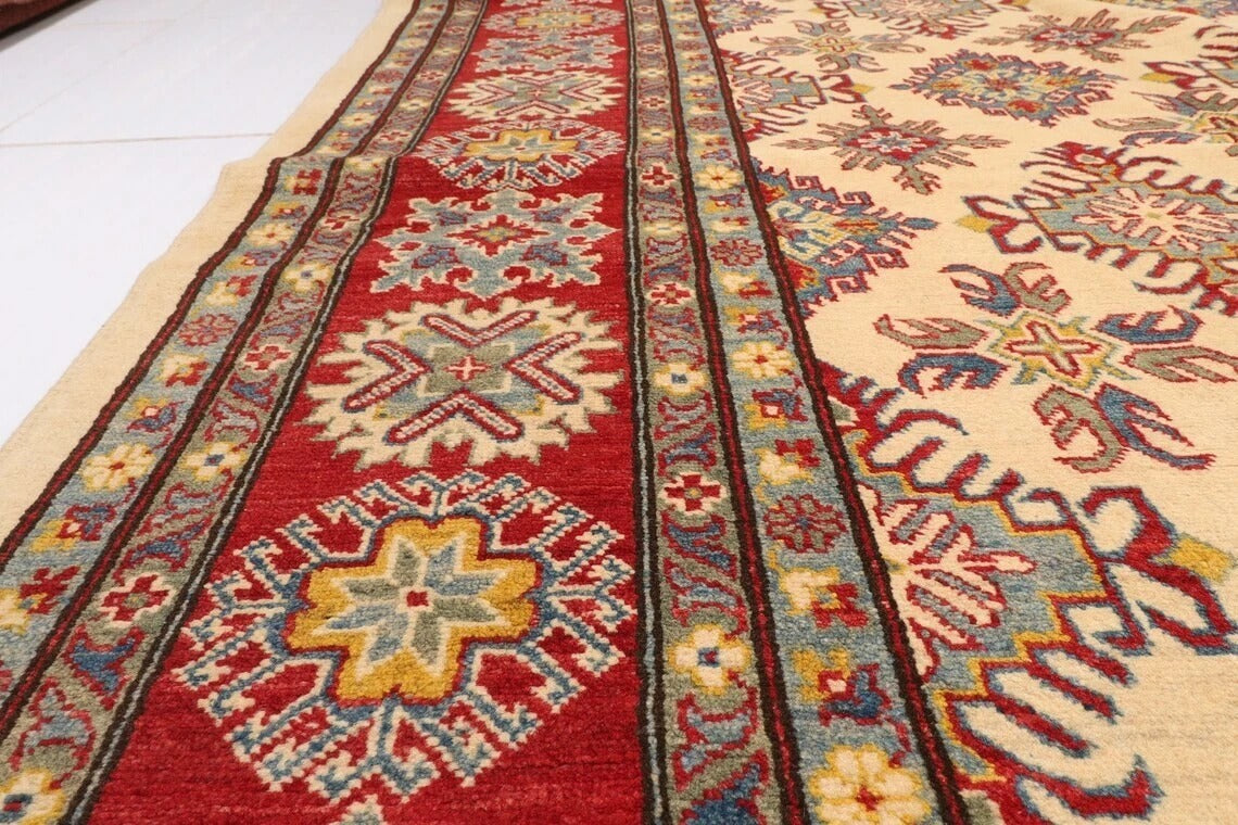 305 x 424 cm | Yakkish Beige Afghan Tribal Hand Knotted Carpet