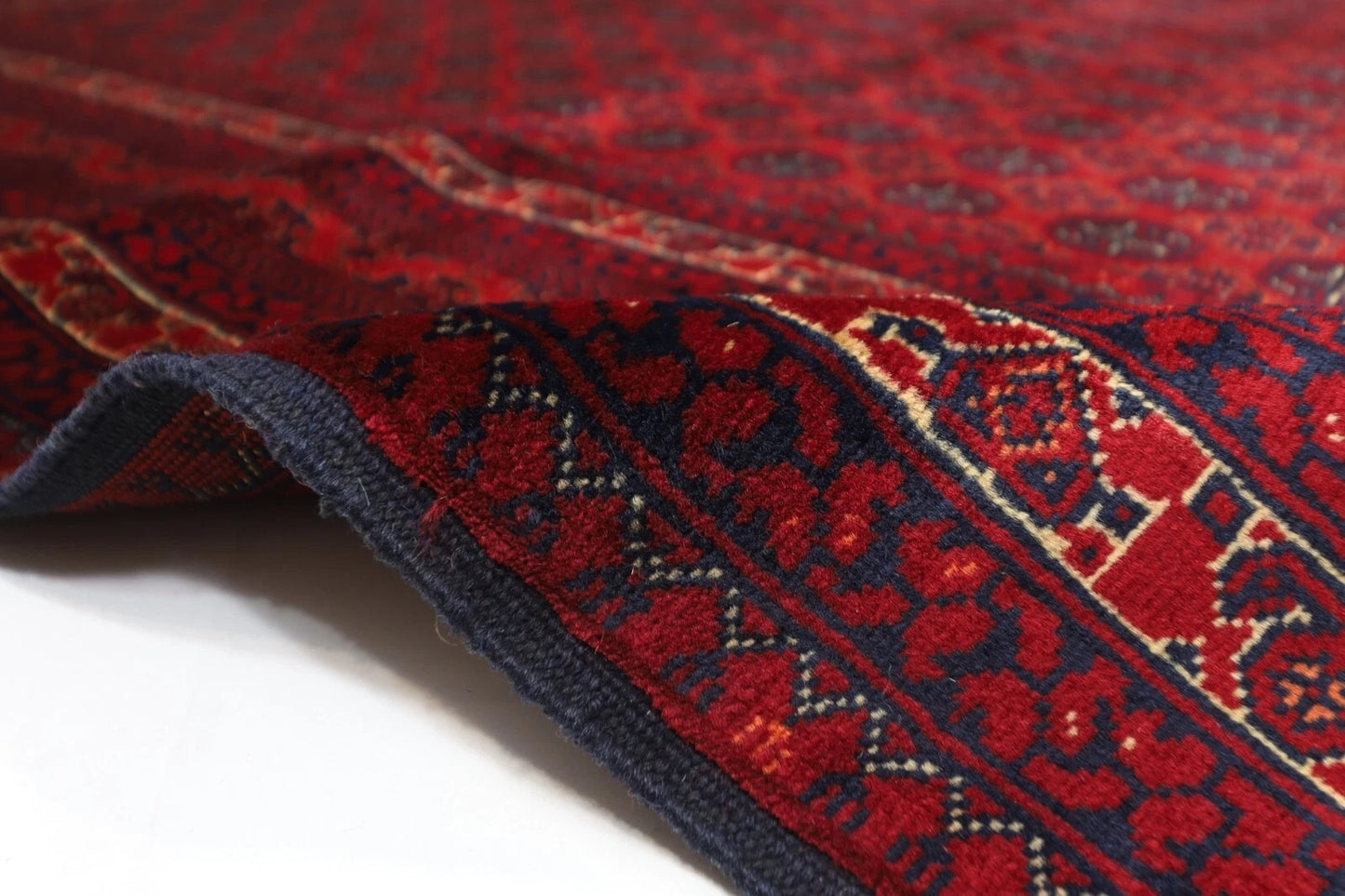 146 x 202 cm | Fine Mori Bokhara Tribal Hand Knotted Veg Dye Wool Carpet