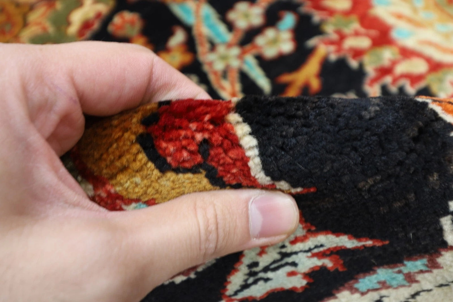 185 x 265 cm | Bidjar Black Afghan Tribal Hand Knotted Veg Dye Wool carpet