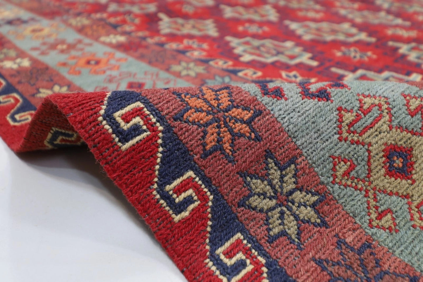 149 x 202 cm | Sumak Tribal Hand Knotted Veg Dye Wool Kilim