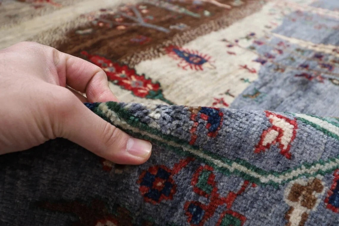 277 x 358 cm | Landscape Afghan Tribal Hand Knotted Carpet