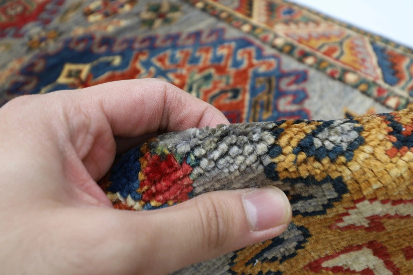 60 x 203 cm | Kazak Afghan Tribal Hand Knotted Wool Runner