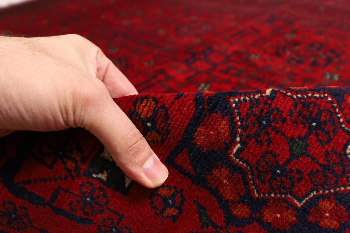 200 x 296 cm | Belgic Afghan Tribal Hand Knotted Carpet