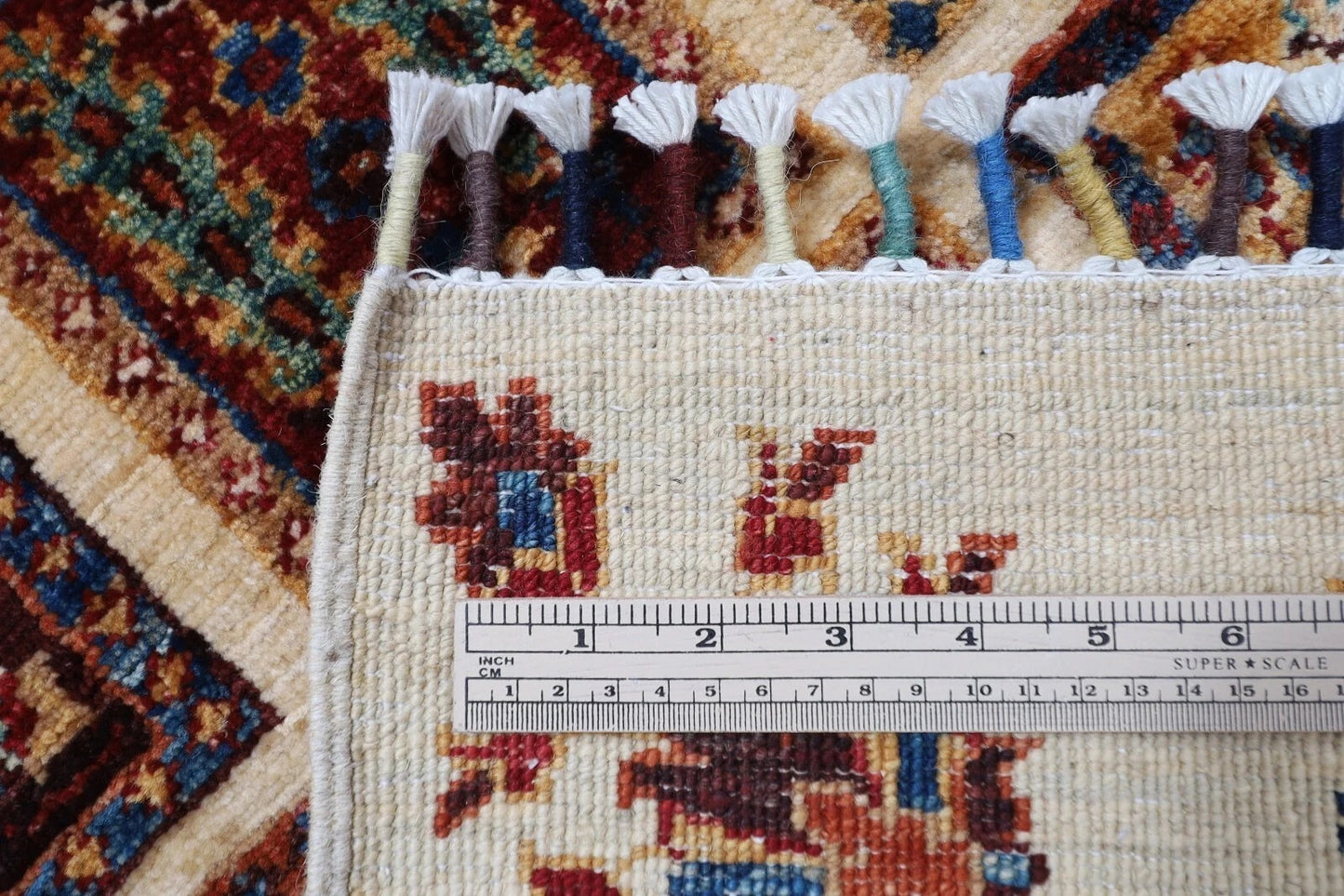 123 x 174 cm | Bakhtiari Afghan Tribal Hand Knotted Veg Dye Wool carpet