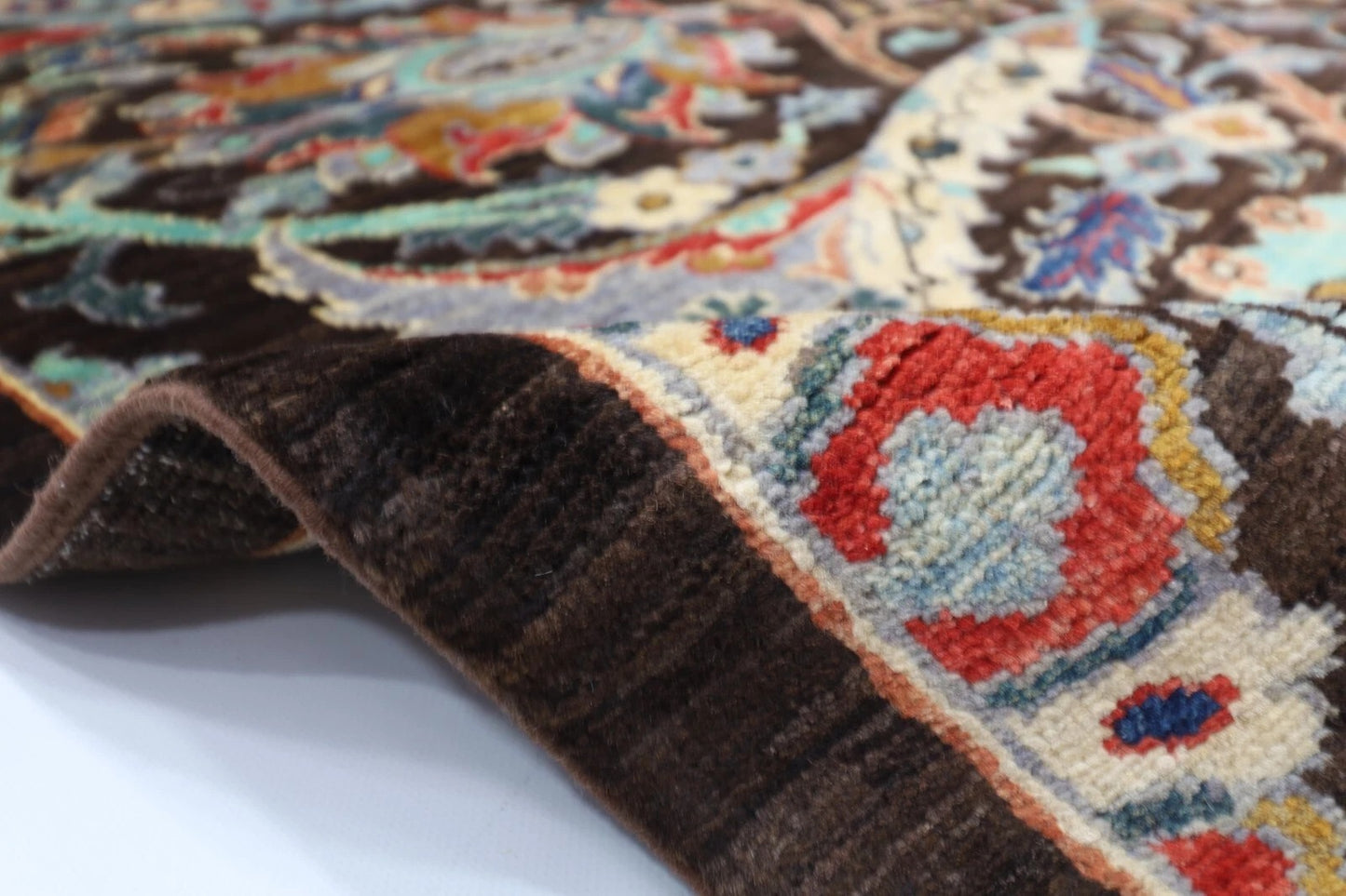 205 x 296 cm | Sickle Leaf Afghan Tribal Hand Knotted Carpet
