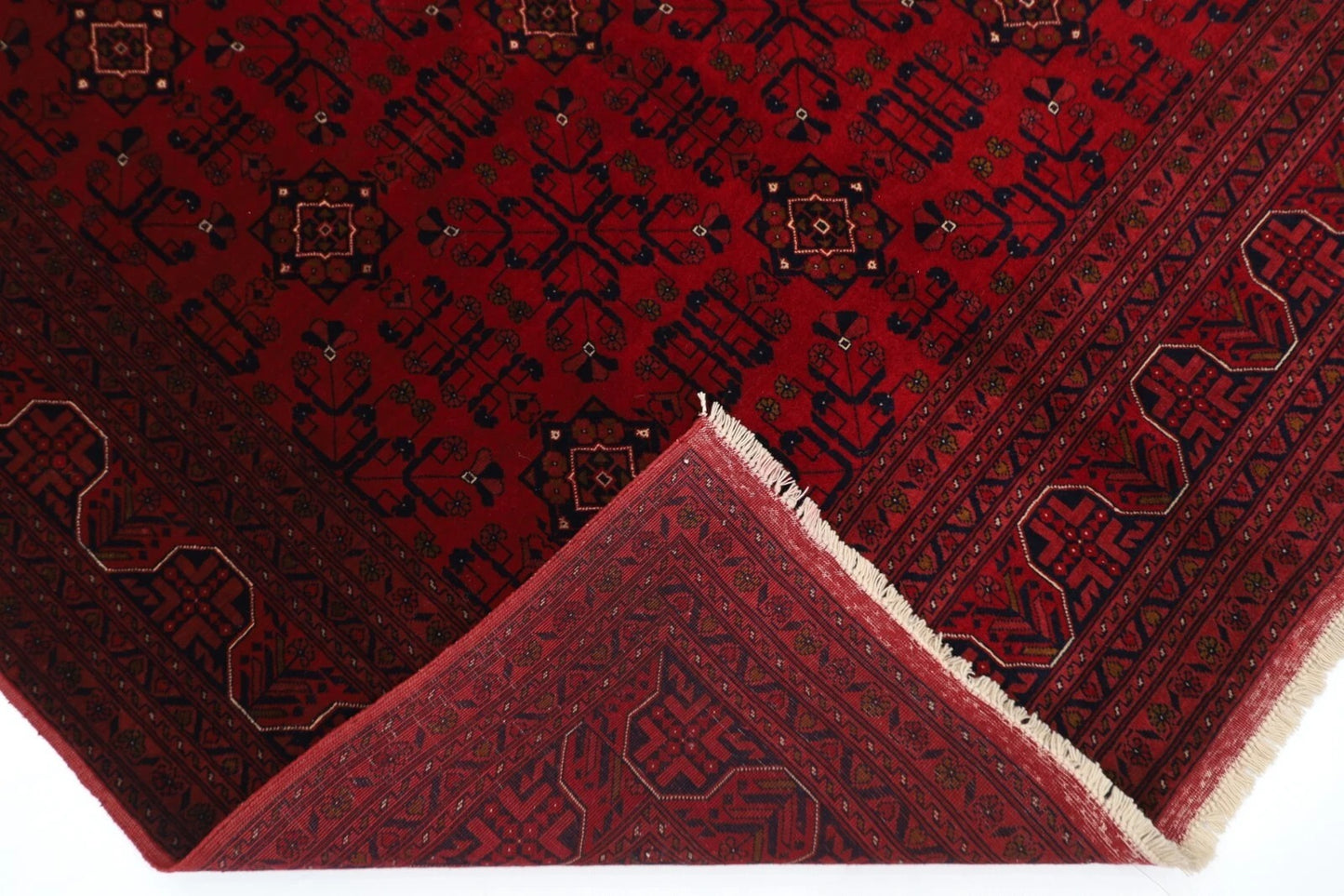 155 x 202 cm | Belgic Tribal Hand Knotted Veg Dye Wool Carpet