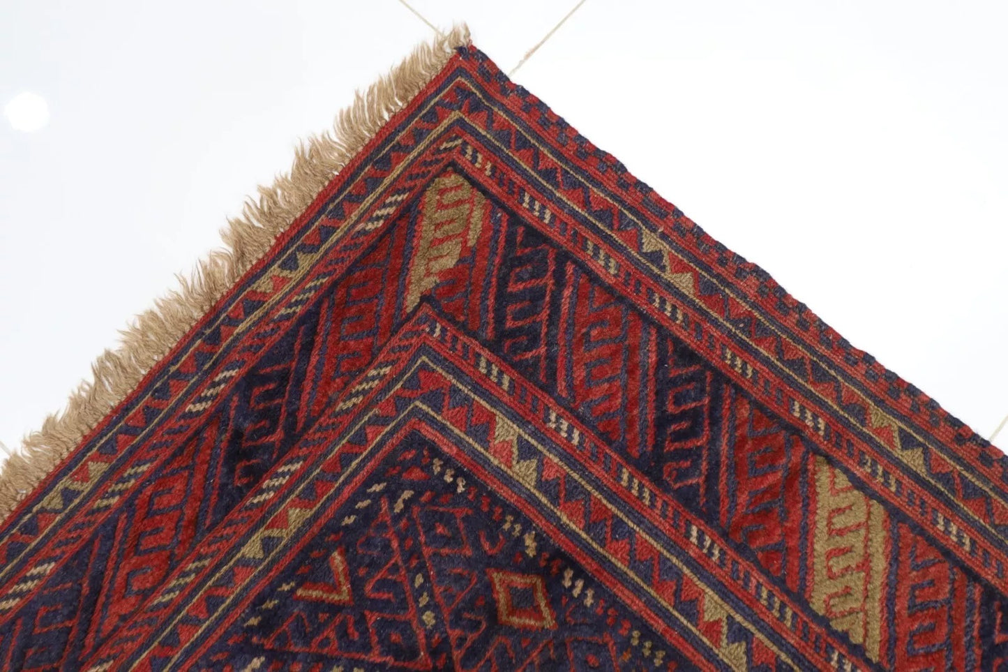 195 x 282 cm | Barjesta Red Flat Weaved Afghan Tribal Hand Knotted Carpet Kilim