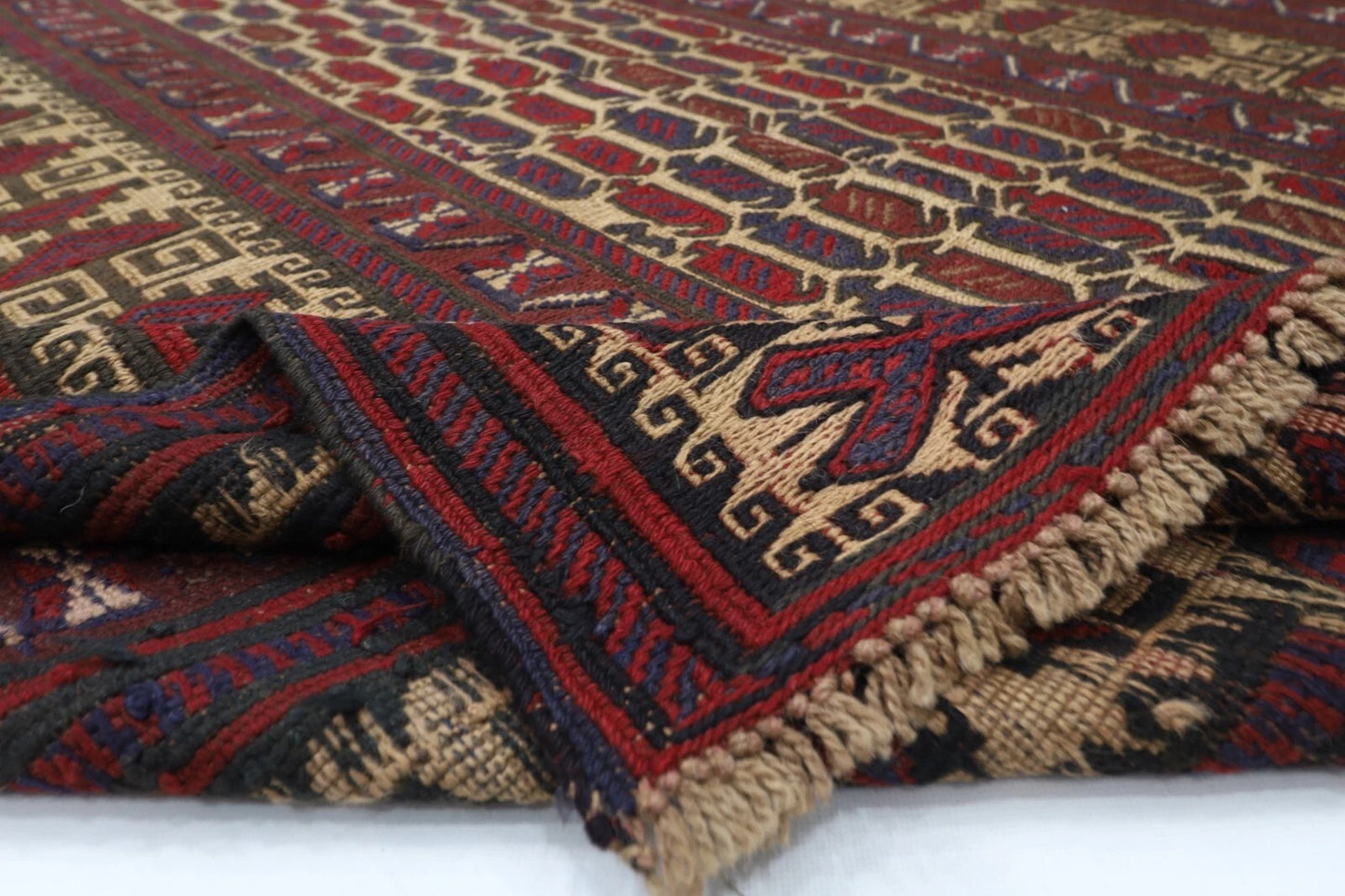 180 x 276 cm | Barjesta Flat Weaved Afghan Tribal Hand Knotted Wool Carpet kilim