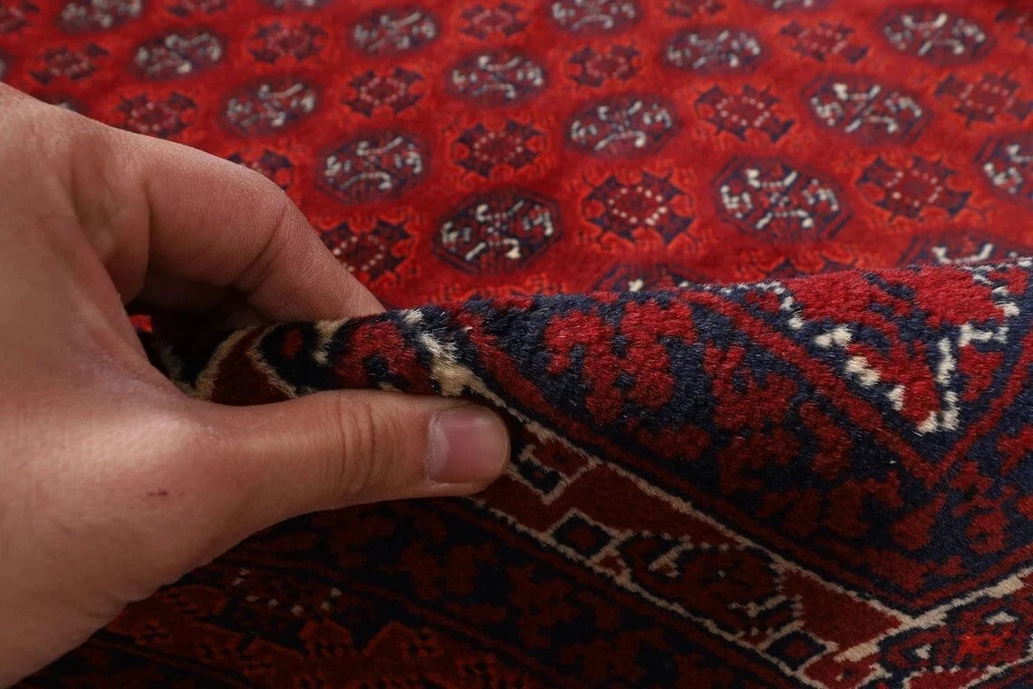198 x 290 cm | Bokhara Afghan Tribal Hand Knotted Carpet