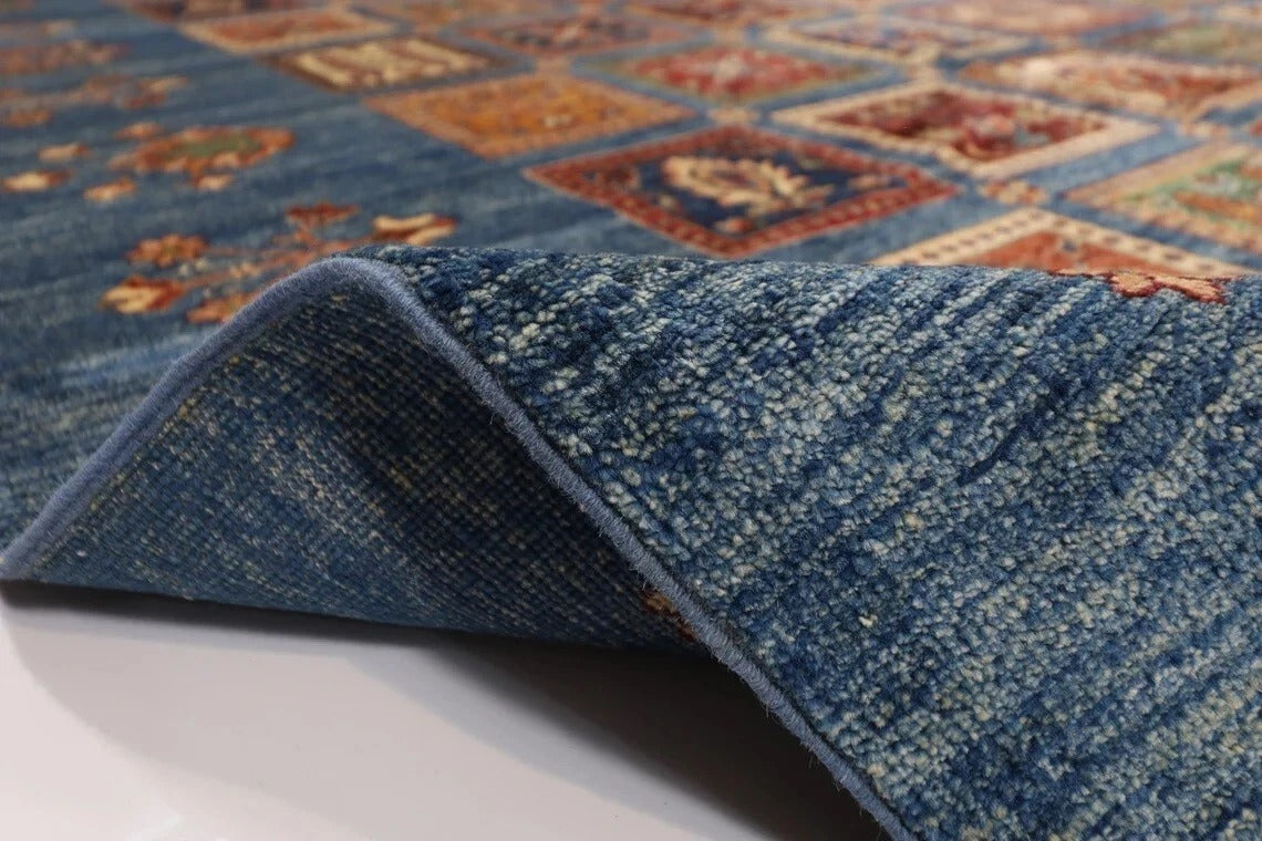 400 x 560 cm | Bakhtiari Large Size Area Rug Afghan Hand Knotted Carpet Blue Color Rug