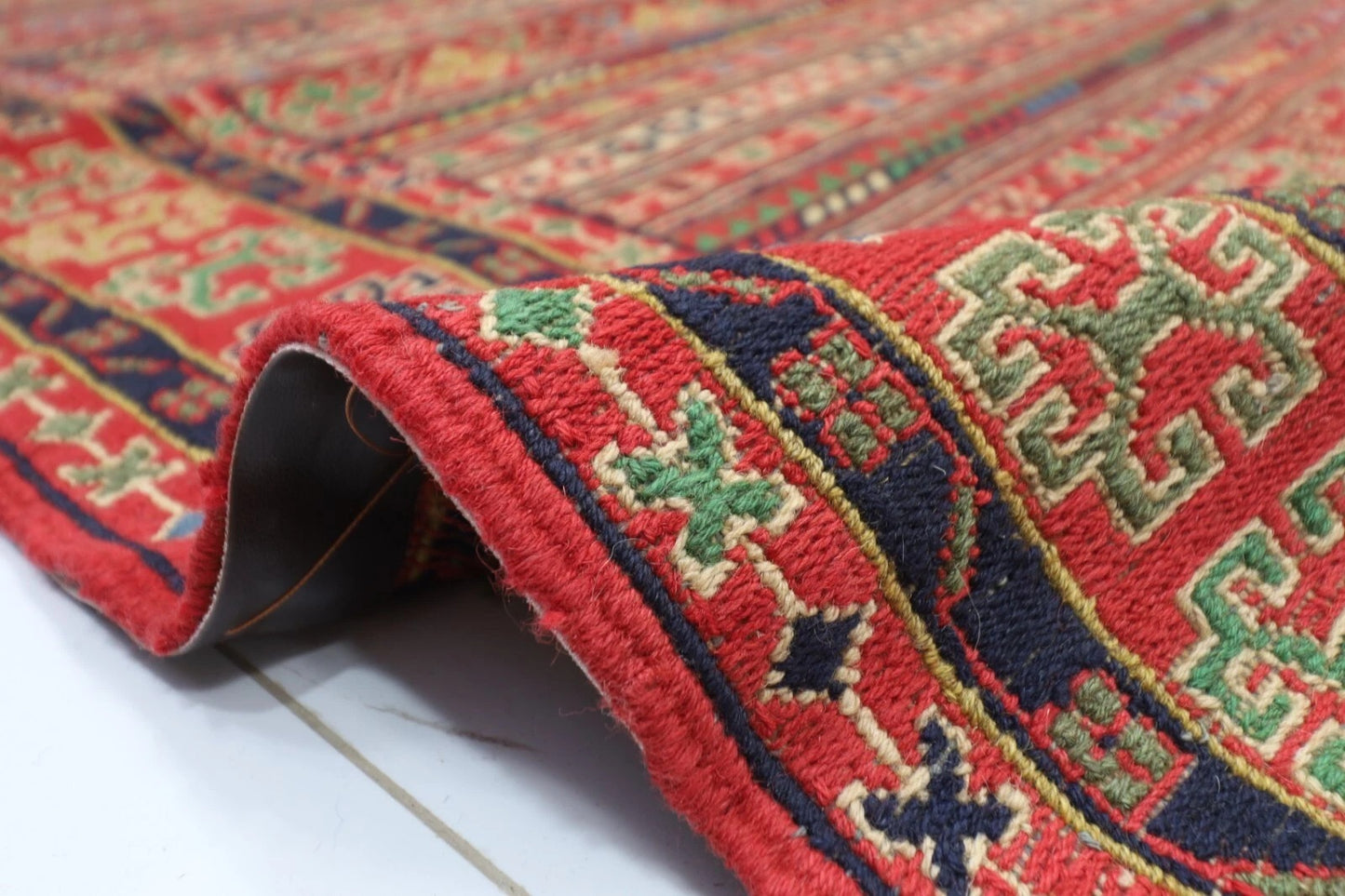 193 x 283 cm | Sumak Kilim Flat Weaved Afghan Tribal Hand Knotted Wool Kilim