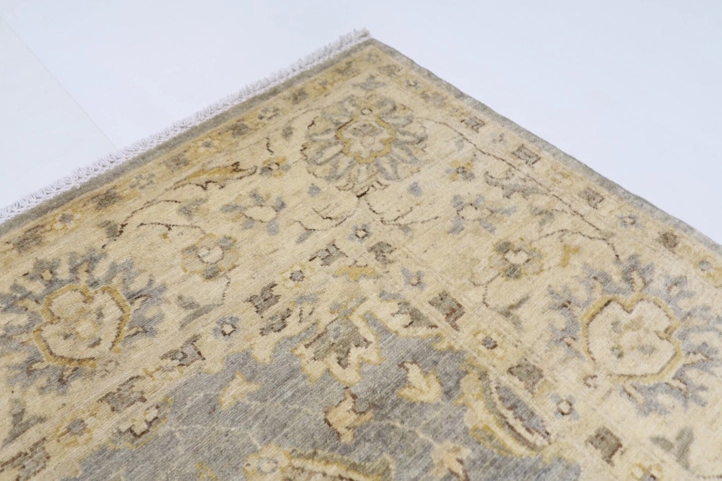 184 x 182 cm | Floral Afghan Tribal Hand Knotted Wool Carpet