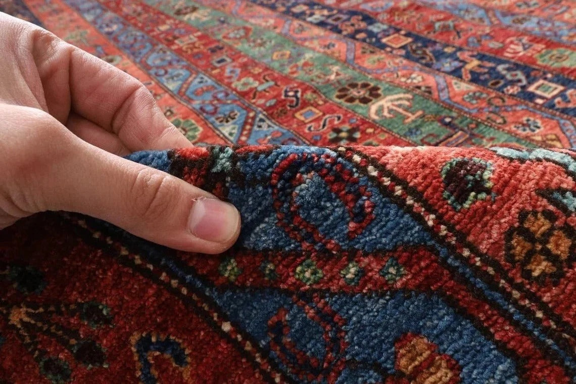 271 x 358 cm | Shawl Afghan Tribal Hand Knotted Carpet