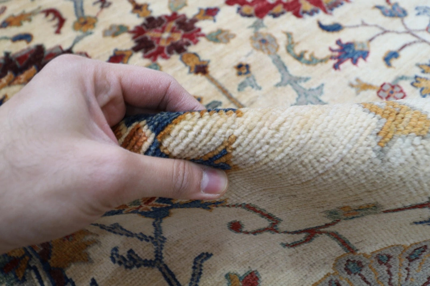 305 x 423 cm | Aryana Beige Afghan Hand Knotted Carpet