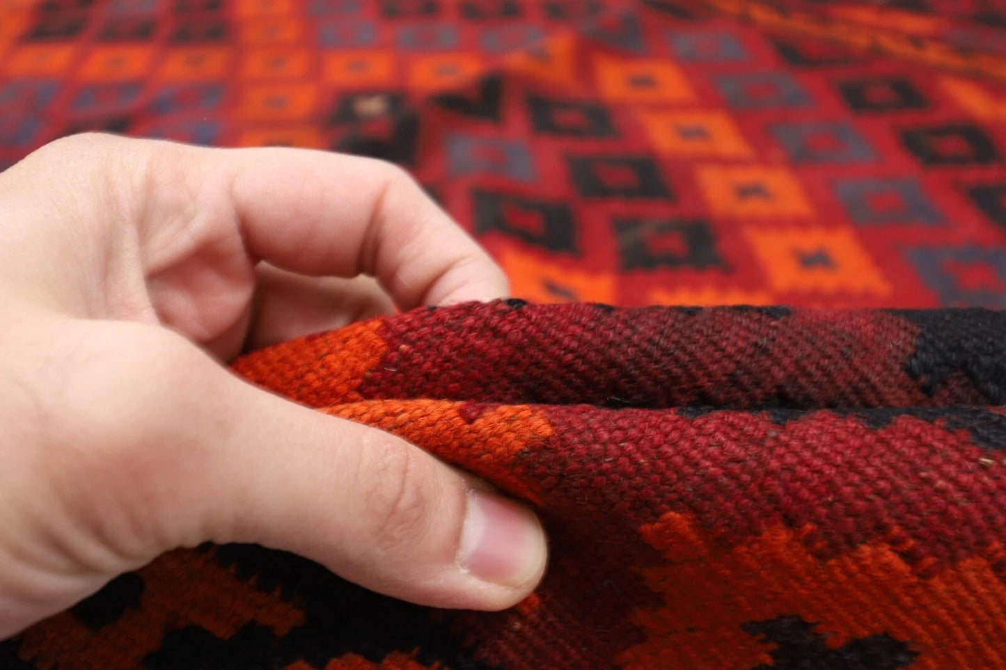 172 x 337 cm | Flat Weaved Afghan Tribal Hand Knotted Kilim